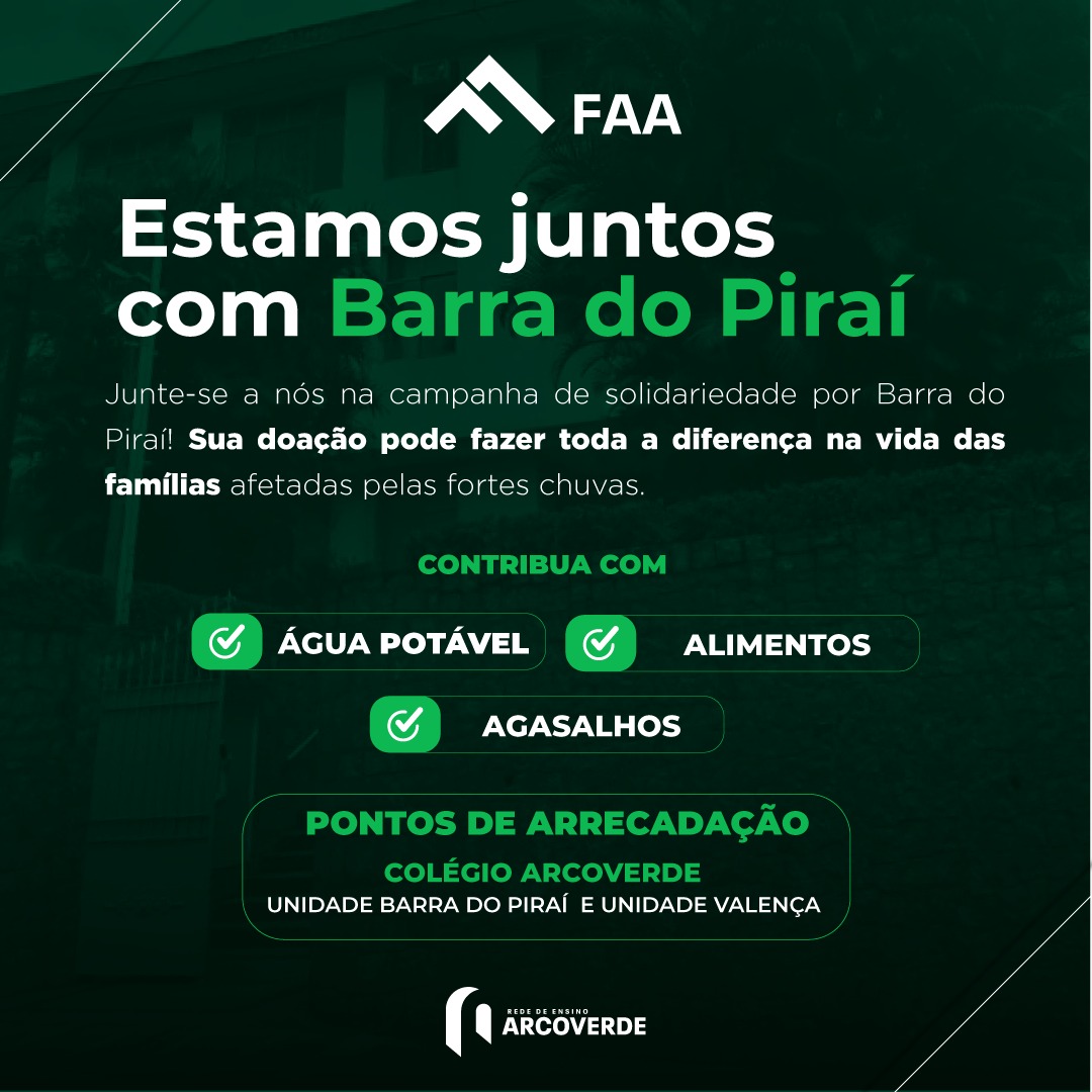 Campanha Solidária – Estamos Juntos com Barra do Piraí